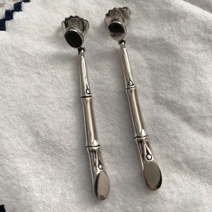 John Hardy Bamboo Earrings. Sterling silver.